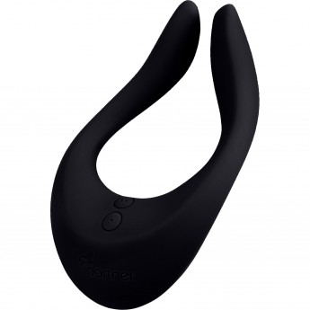 Вибромассажер скобка для пар SATISFYER PARTNER PLUS MULTIFUN 2 ENDLESS JOY черный Вибромассажер скобка для пар SATISFYER PARTNER PLUS MULTIFUN 2 ENDLESS JOY черный