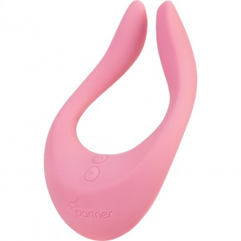 Вибромассажер скобка для пар SATISFYER PARTNER PLUS MULTIFUN 2 ENDLESS JOY розовый Вибромассажер скобка для пар SATISFYER PARTNER PLUS MULTIFUN 2 ENDLESS JOY розовый