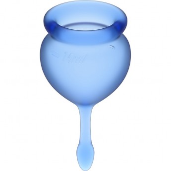 Набор менструальных чаш, 2шт SATISFYER FEEL GOOD MENSTRUAL CUP DARK BLUE Набор менструальных чаш, 2шт SATISFYER FEEL GOOD MENSTRUAL CUP DARK BLUE