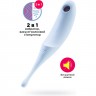 Вакуум-волновой бесконтактный стимулятор клитора SATISFYER TWIRLING PRO, силикон, голубой J2018-306-1