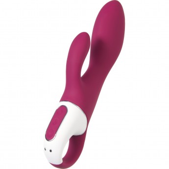 Вибратор SATISFYER Heated Affair с клиторальным стимулятором, красный Вибратор SATISFYER Heated Affair с клиторальным стимулятором, красный