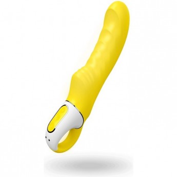 Яркий вибромассажер с ребрышками SATISFYER VIBES YUMMY SUNSHINE Яркий вибромассажер с ребрышками SATISFYER VIBES YUMMY SUNSHINE